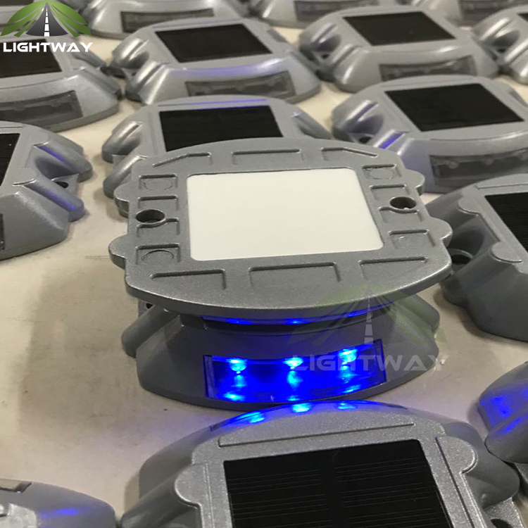 Aluminum Outdoor Garden LED Pavement Step Light Solar Deck Dock Floor Light Solar Road Studs LED Cat Eye Raised Road Markers