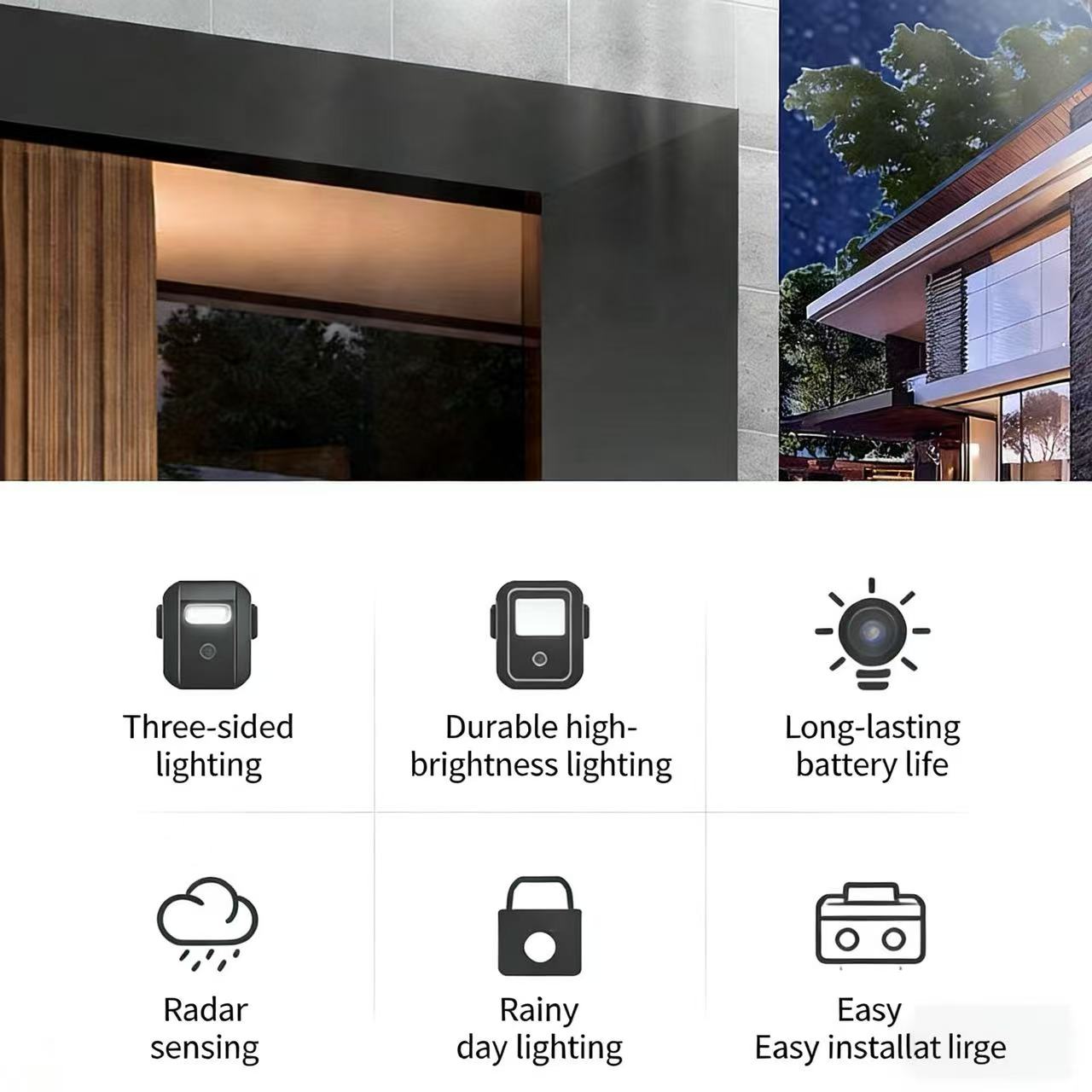 New All-in-one Solar Street Light Waterproof Human Body Induction Outdoor Light Integrated Household Courtyard Road Lighting