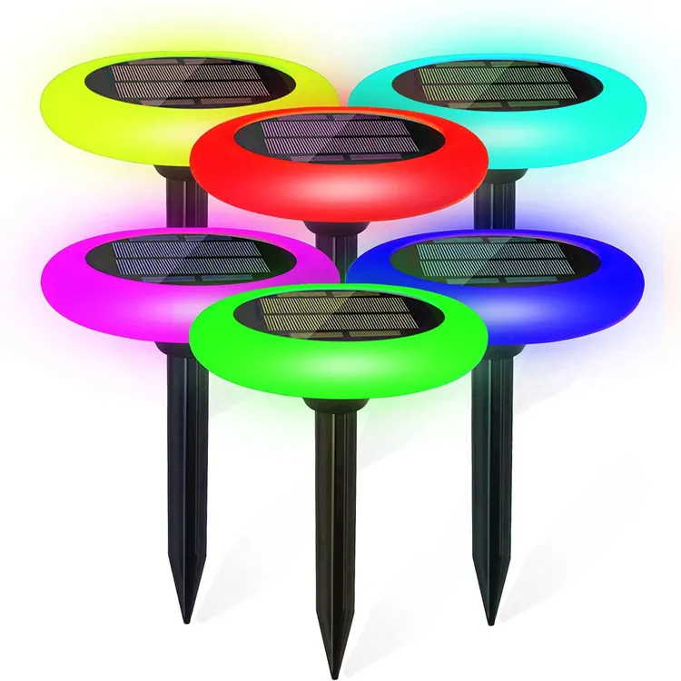 Solar Fairy Colorful Ground Outdoor Pathway Christmas Garden Landscape Lighting