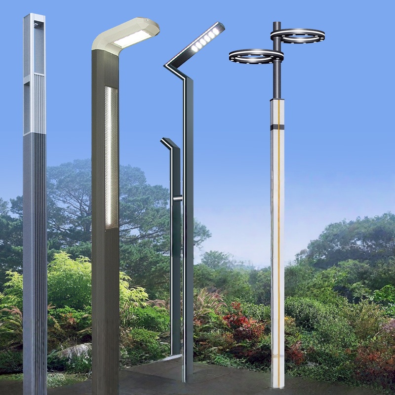 Solar IP65 Rated Road Garden Lights Outdoor Aluminum Profile Landscape Lights with 7-meter Shaped Design High Luminous Flux