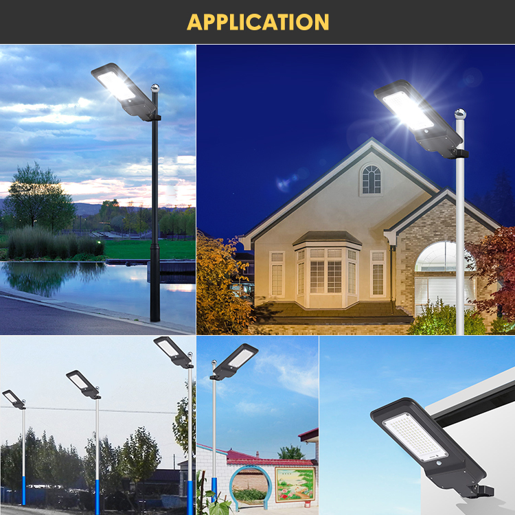 Outdoor Waterproof 60W Solar Street Lights with LED Security Motion Sensor for Garden IP65 Rated