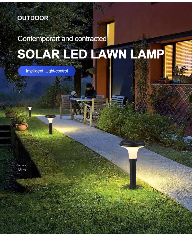 High Brightness Mono All in One Waterproof Solar Powered LED Landscape Pathway Lighting