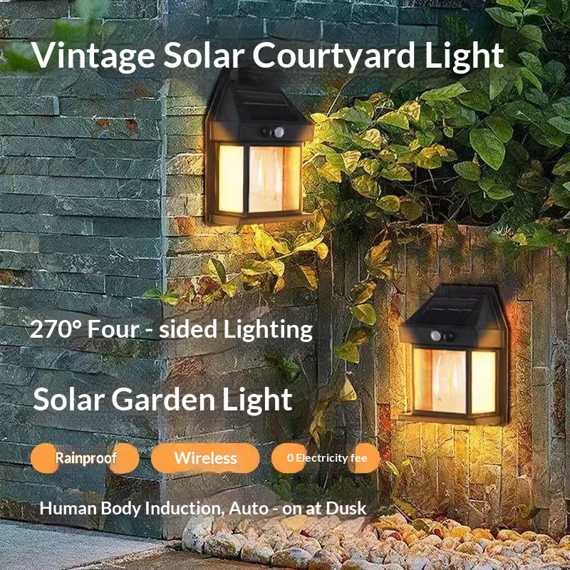 LED Wireless Solar Wall Lamp Outdoor IP65 Waterproof Motion Sensor Garden Light Lampe Murale Solaire Fence Decoration 2026