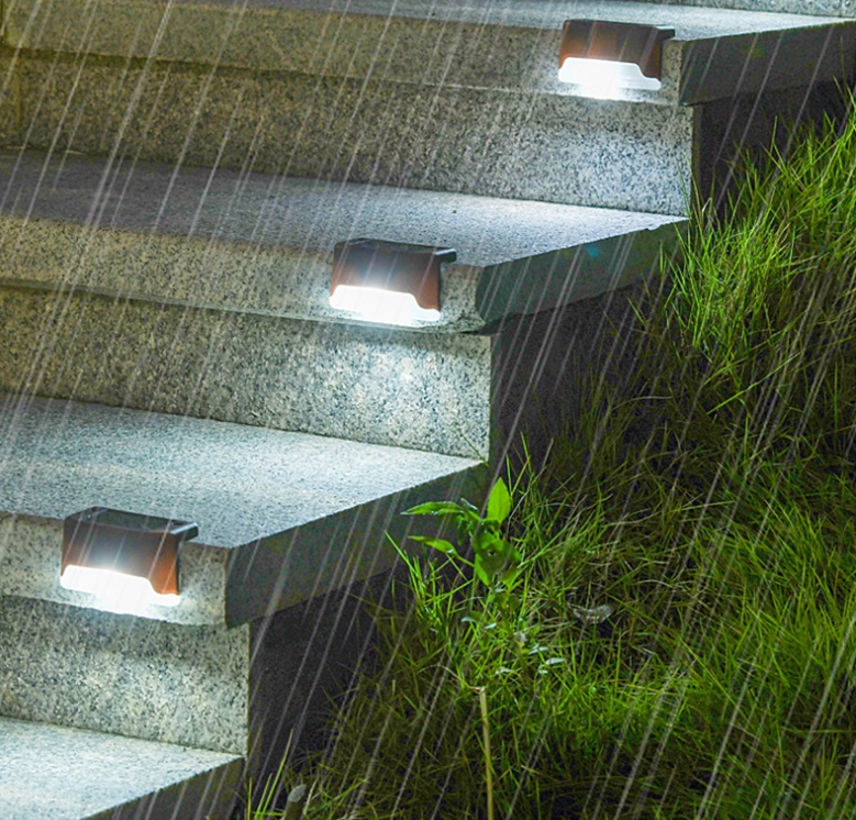Newish Outdoor Landscape Pathway Solar LED Ground Garden Lights Waterproof Plastic Patio Solar Panel Battery ROHS Certified