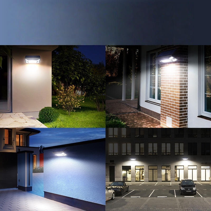 Solar Wall Lamps for Home &amp; Road Outdoor Lighting IP65 Waterproof LED Human Body Sensing