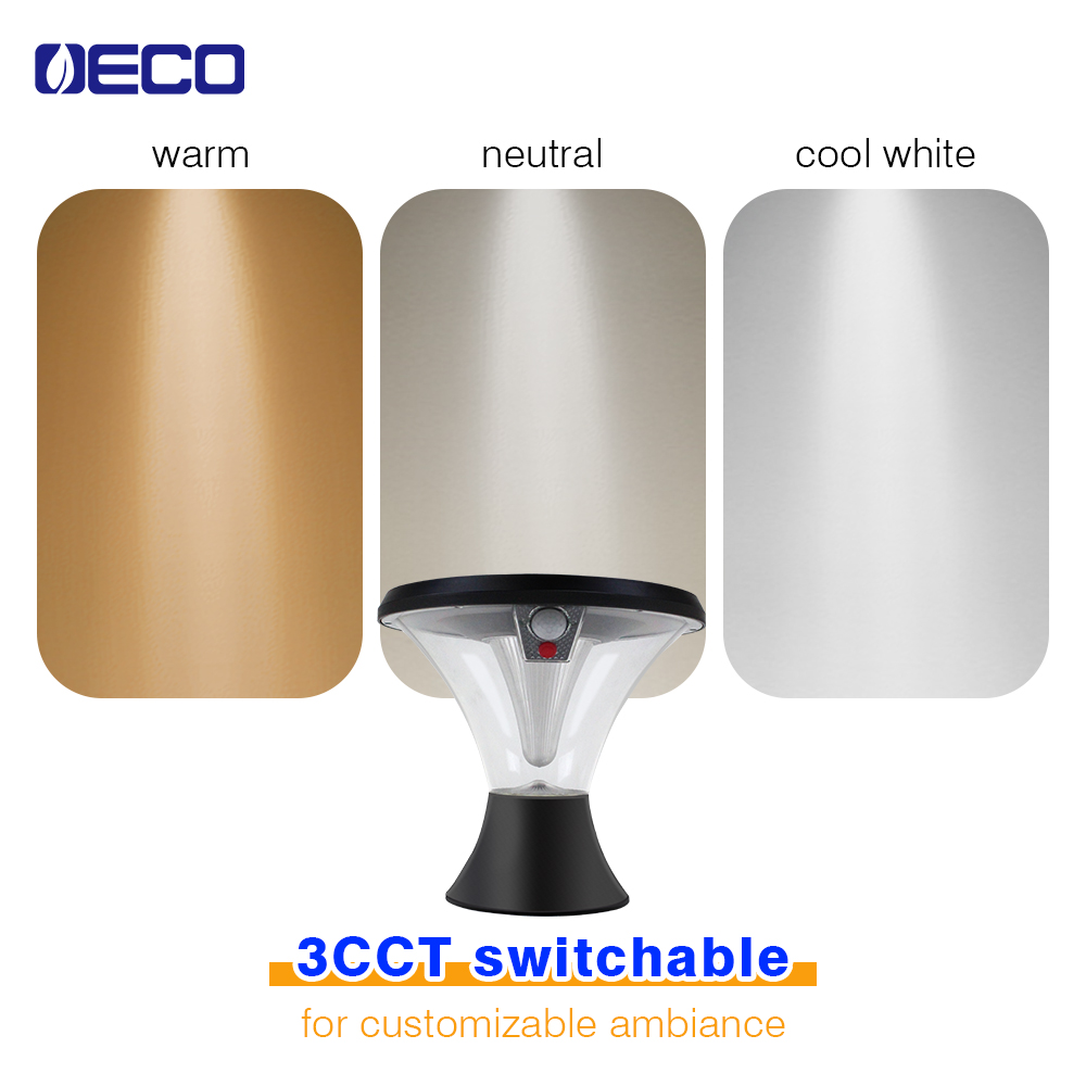 8W Modern LED Solar Powered Outdoor Garden Fence Pillar Light IP65 Rating Gate Post &amp; Solar Lamp