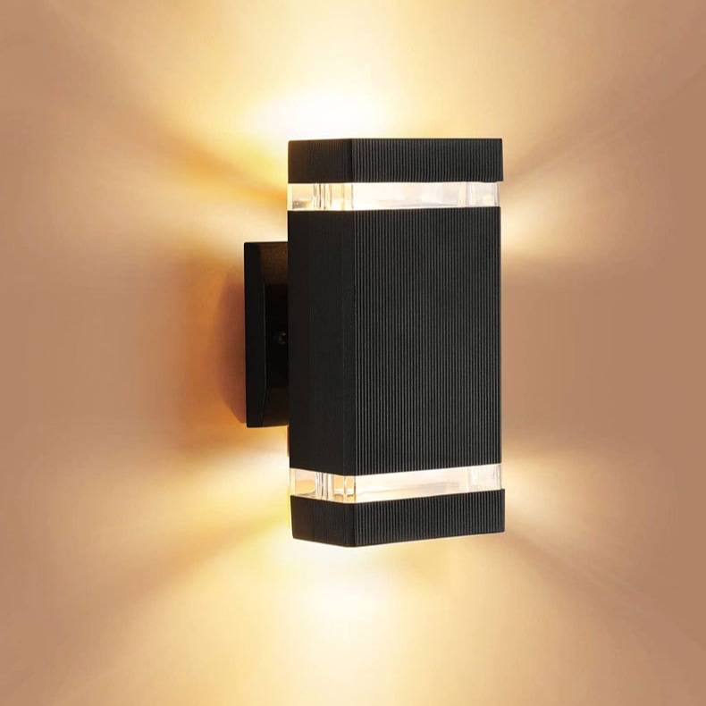 Outside Square Up And Down Lights Outdoor Wall Light Sconce Aluminum Waterproof LED Outdoor Wall Lamps For Wall Patio