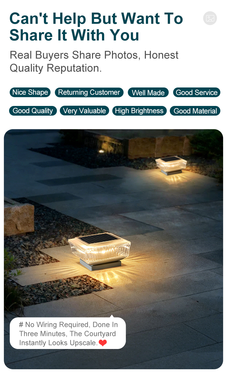 Solar Post Cap Light Details