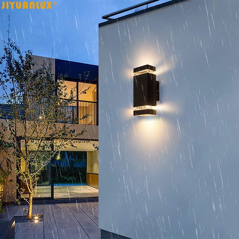 Outside Square Up And Down Lights Outdoor Wall Light Sconce Aluminum Waterproof LED Outdoor Wall Lamps For Wall Patio