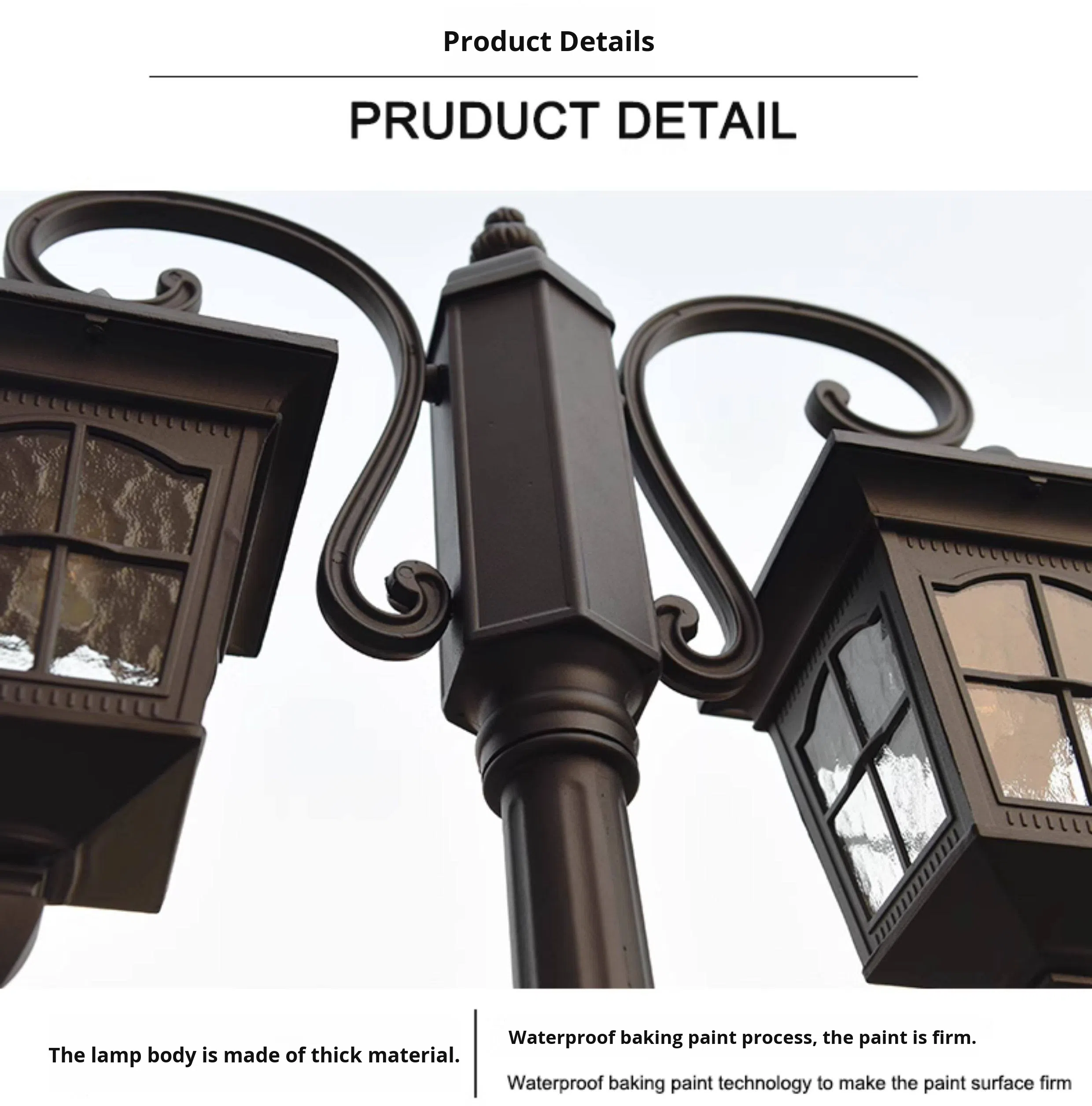 European Outdoor Garden Lights Waterproof 3-Meter LED Solar Garden Lights for Gardens Villas Roadscapes and Landscape Lighting