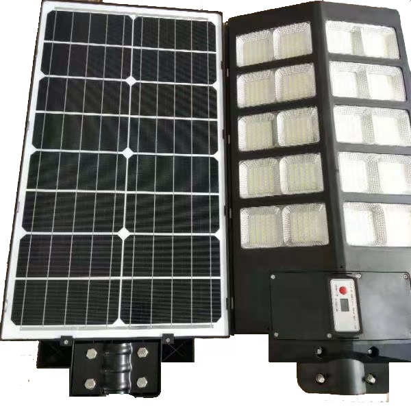100W Split Body Solar LED Street Light Motion Sensor IP65 Integrated Design Garden Road DC Power Supply Outdoor Use LiFePO4