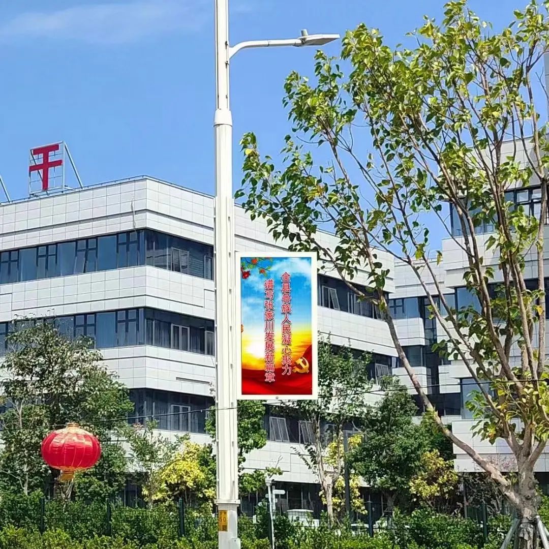 Roadside Solar Wifi 4G 5G Control Light Light Box Screen Signs P3 P4 P5 Outdoor Street Advertising Light Pole LED Screen Display