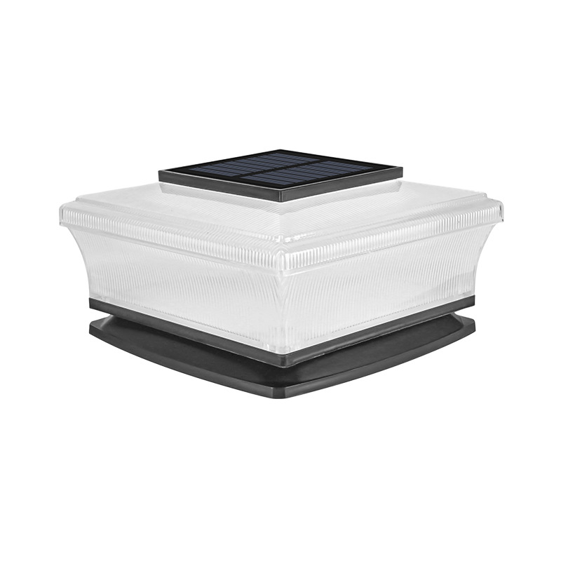 4 LED Solar Powered Deck Post Lights Garden Cap Square Landscape Fence Lamps Solar Powered Deck Post Lights
