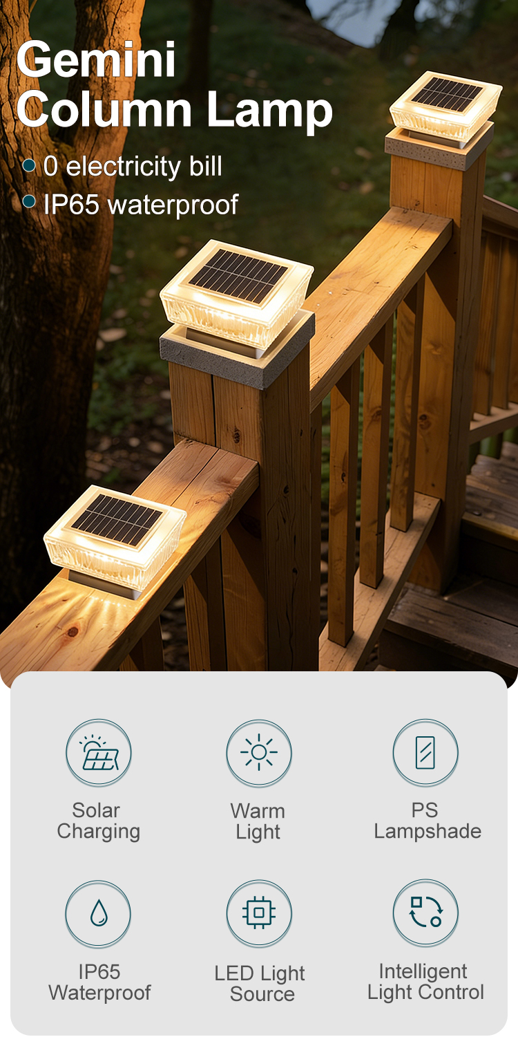 Solar Post Cap Light Details