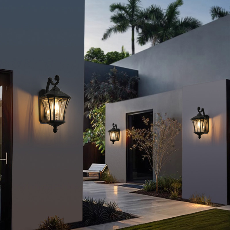 Outdoor Waterproof Solar Frosted Glass Wall Light for Garden Courtyard Terrace Gate &amp; Balcony