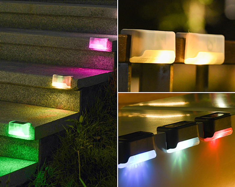 Newish Outdoor Landscape Pathway Solar LED Ground Garden Lights Waterproof Plastic Patio Solar Panel Battery ROHS Certified