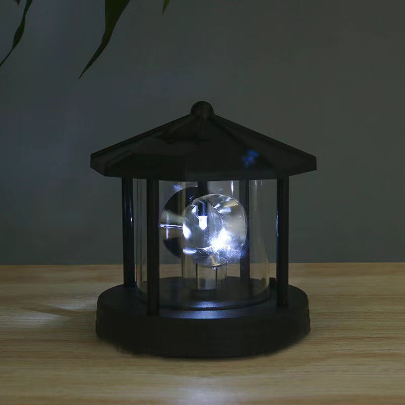 New Solar Rotating Lighthouse Beacon LED Lights Pastoral Design For Outdoor Garden Courtyard Lawn Balcony Decoration