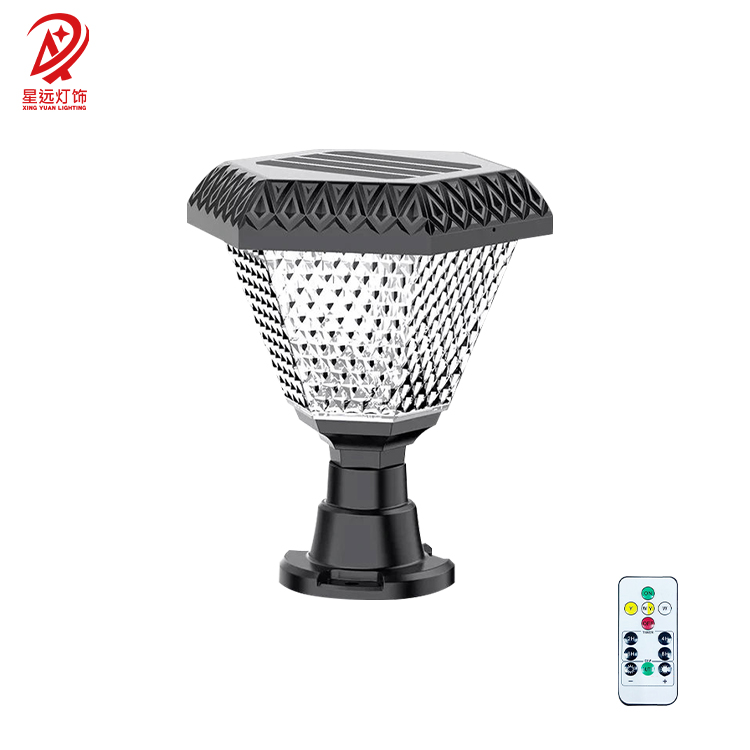 Wholesale High Brightness IP65 Remote Control LED Pillar Light Solar Powered Waterproof Garden Lawn Yard Outdoor Lighting