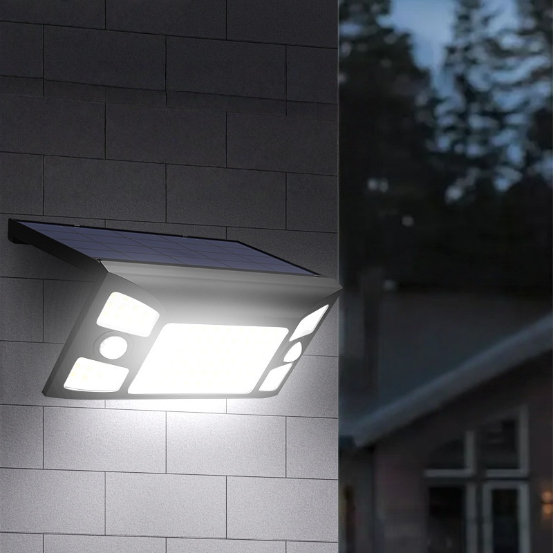 Solar Wall Lamps for Home &amp; Road Outdoor Lighting IP65 Waterproof LED Human Body Sensing