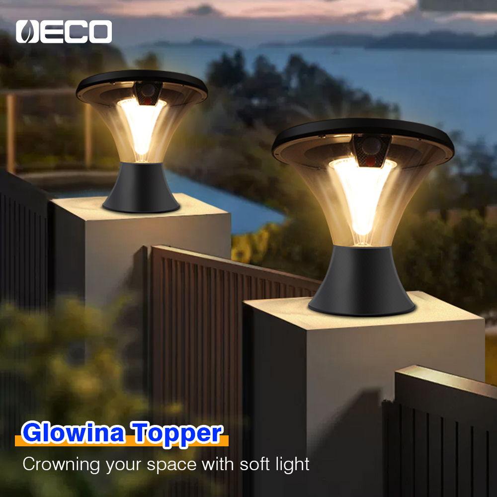8W Modern LED Solar Powered Outdoor Garden Fence Pillar Light IP65 Rating Gate Post &amp; Solar Lamp
