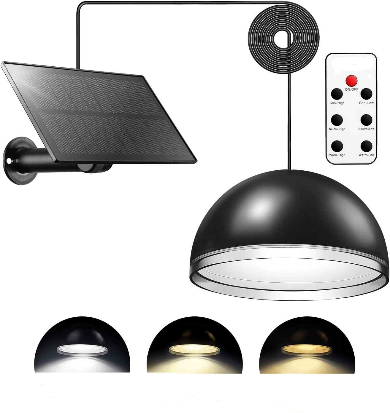 Solar Ceiling Lights For Home &amp; Garden Indoor/Outdoor IP67 Waterproof LED With Battery Included