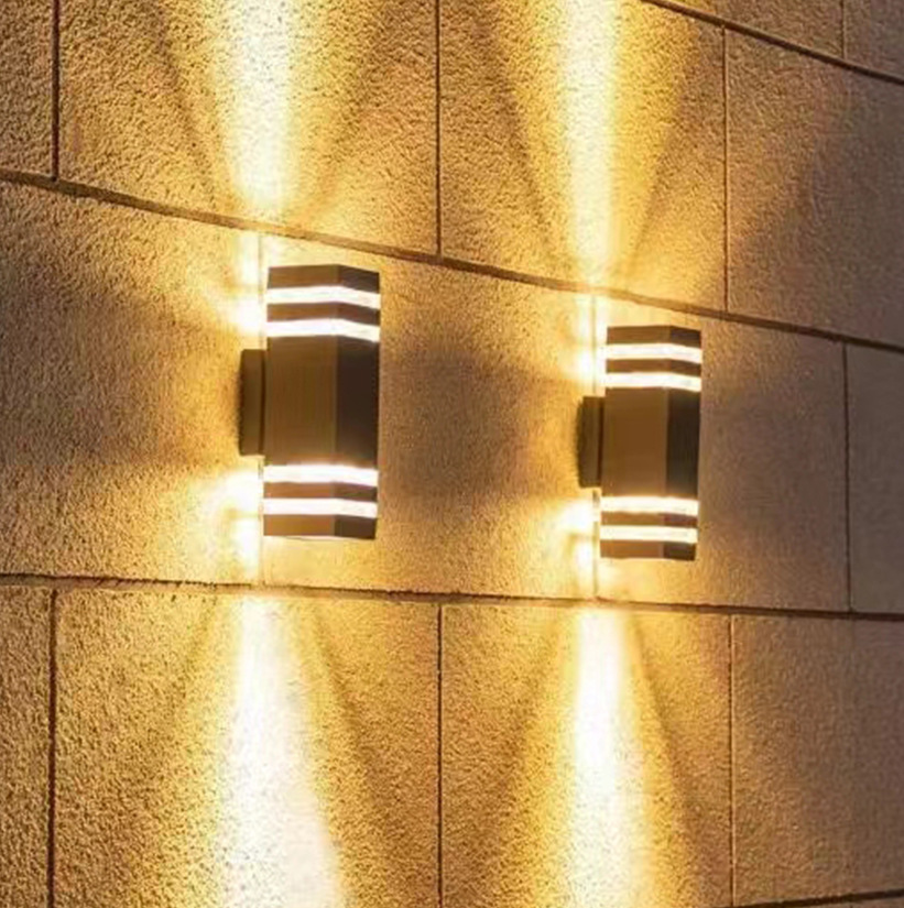 Outside Square Up And Down Lights Outdoor Wall Light Sconce Aluminum Waterproof LED Outdoor Wall Lamps For Wall Patio