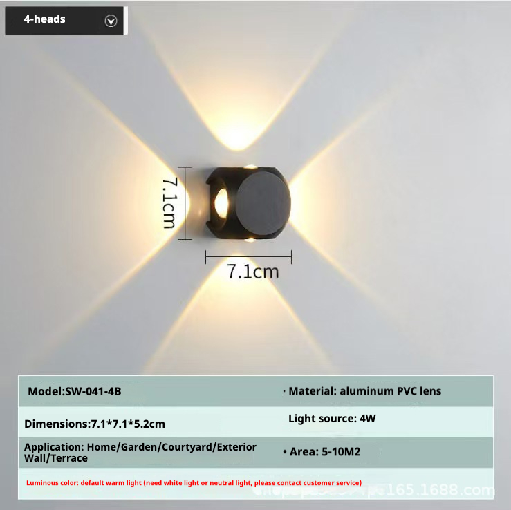 Modern Outdoor &amp; Indoor LED Wall Light IP65 Up And Down Waterproof Wall Lamp For Home Decor Mounted Garden
