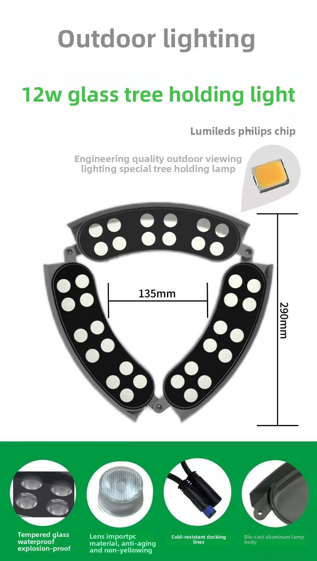 Modern Outdoor Glass Tree-Hugging Lamp LED Ring Solar Lamp with DC Power Supply IP65 Rating for Garden Application