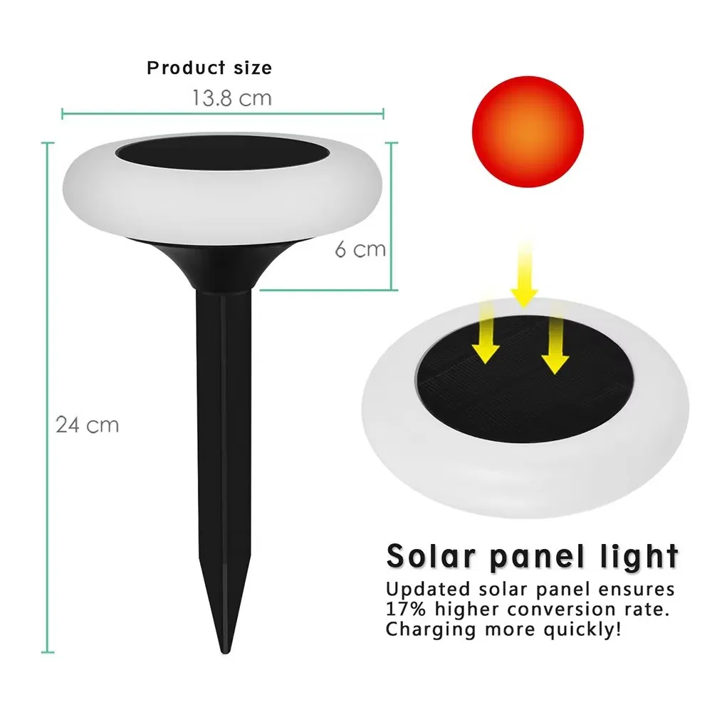 Solar Fairy Colorful Ground Outdoor Pathway Christmas Garden Landscape Lighting