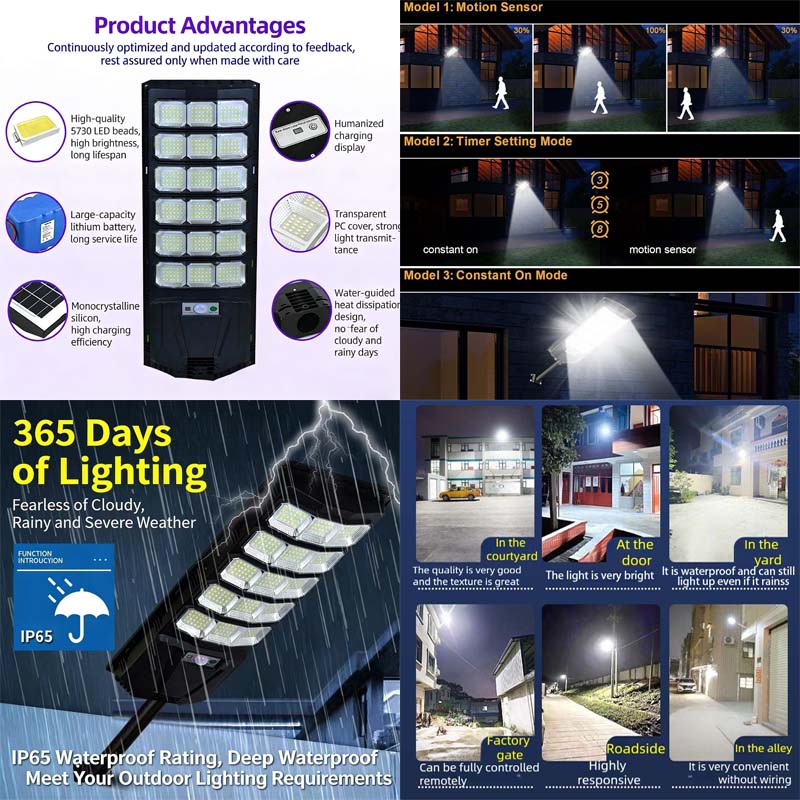 New All-in-one Solar Street Light Waterproof Human Body Induction Outdoor Light Integrated Household Courtyard Road Lighting