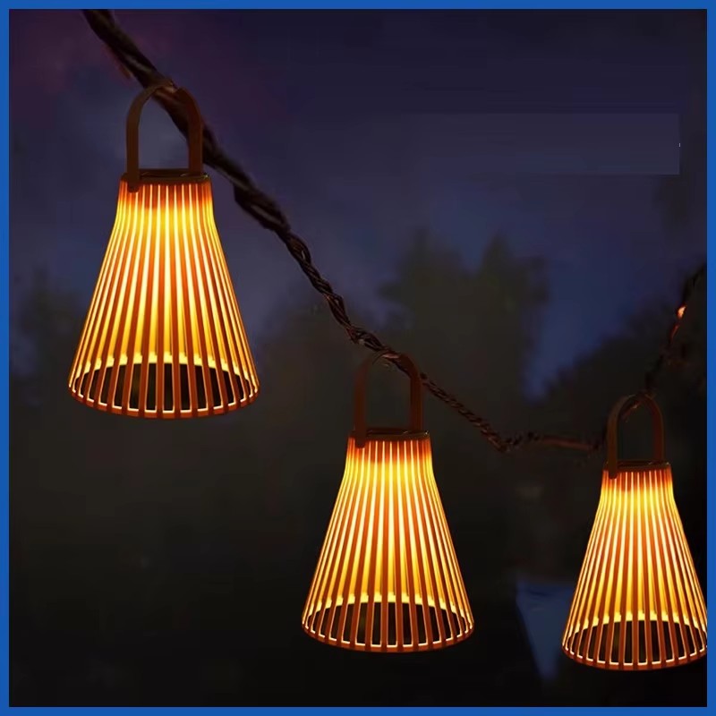Solar Automatic Recharging LED Garden Lamp with Net Cover Outdoor Waterproof Hanging Creating Atmosphere Shadows Light