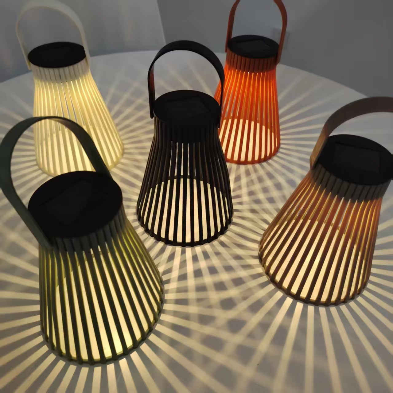Solar Automatic Recharging LED Garden Lamp with Net Cover Outdoor Waterproof Hanging Creating Atmosphere Shadows Light