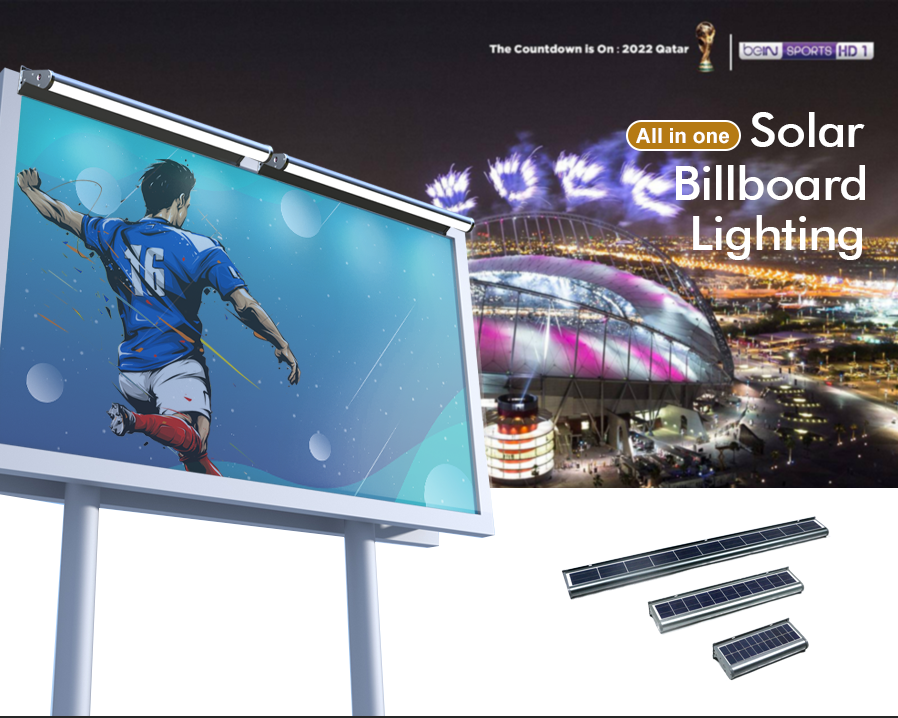 Solar wireless billboard sign light