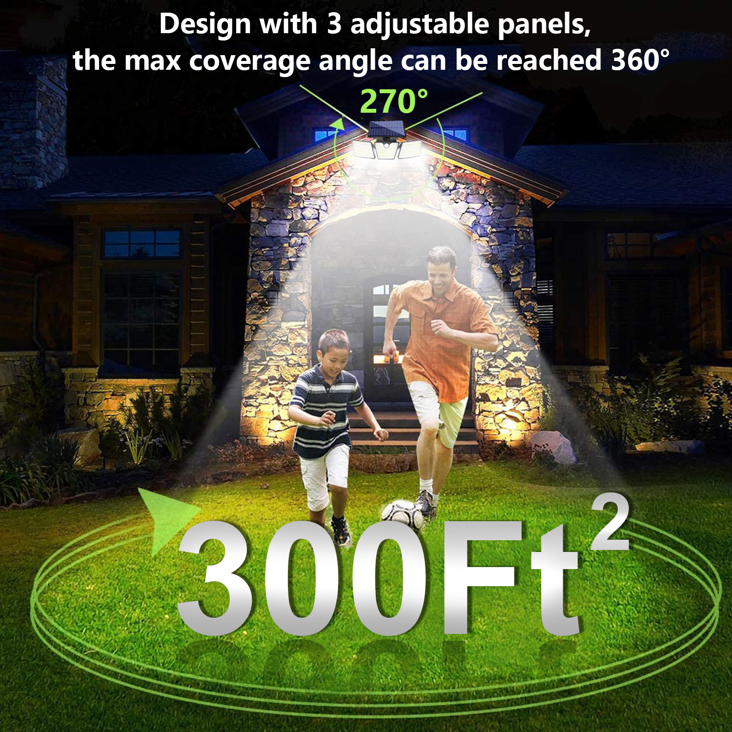 IP65 Waterproof 6000K Daylight LED Solar Outdoor Wall Light with Long Strip Shape and Sensor for House Deck Fence Garden