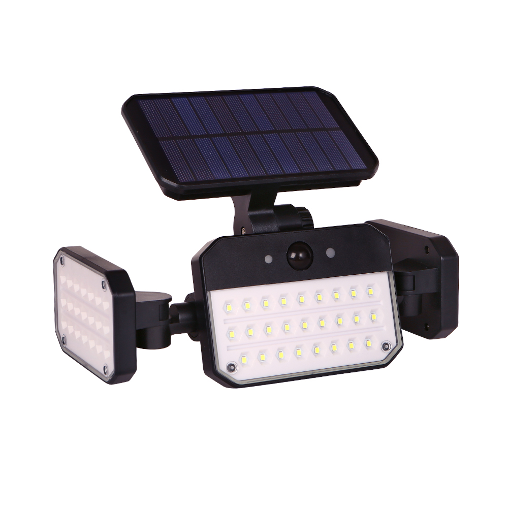 3 Adjustable Heads IP68 Waterproof Solar Lights Outdoor LED High Brightness Cordless Solar Motion Sensor Lights