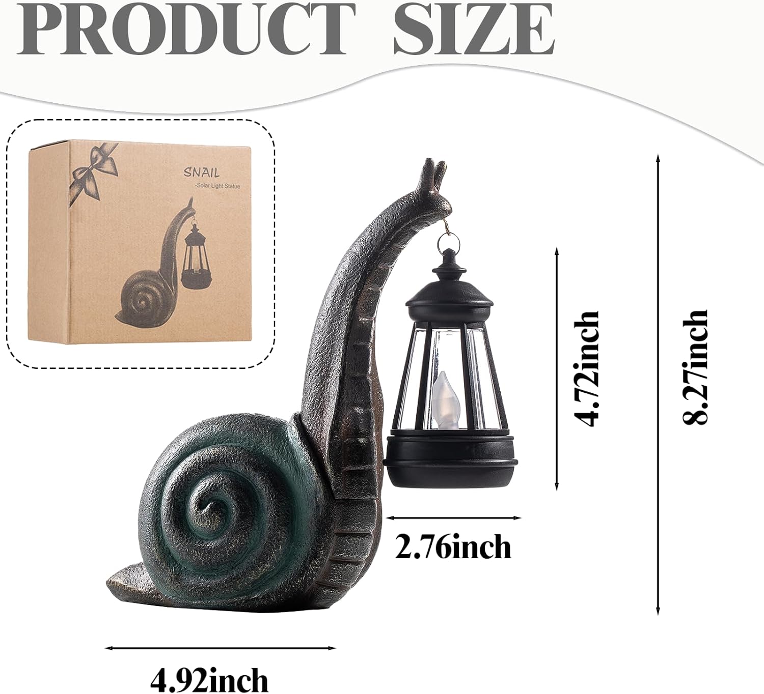 Solar Garden Snail Statue Home Christmas Decorations For Patio Yard Lawn Ornaments Unique Housewarming Gifts For Birthday