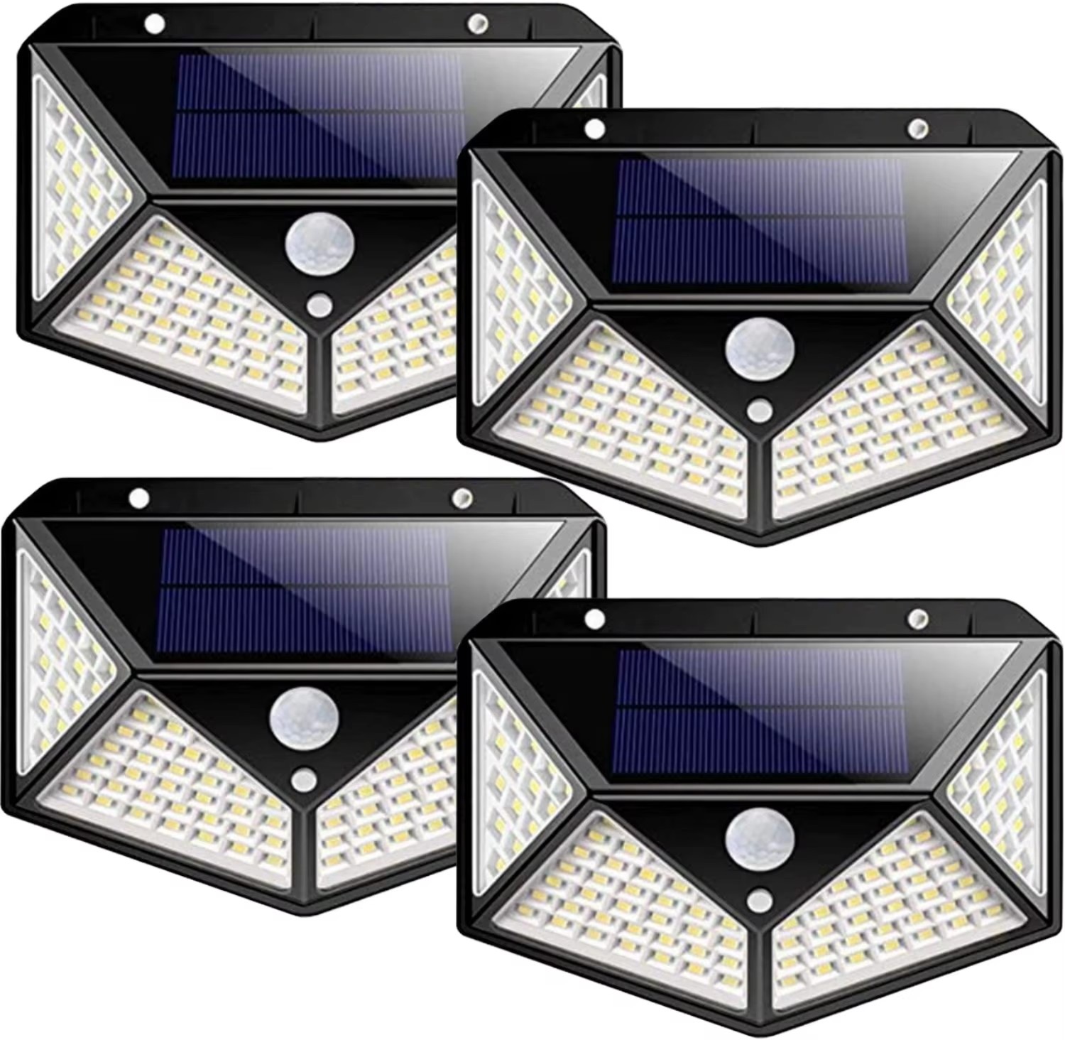 Factory Directly IP44 100led Solar Sensor Wall Led Light, Solar Outdoor Motion Sensor Led Light For Garden