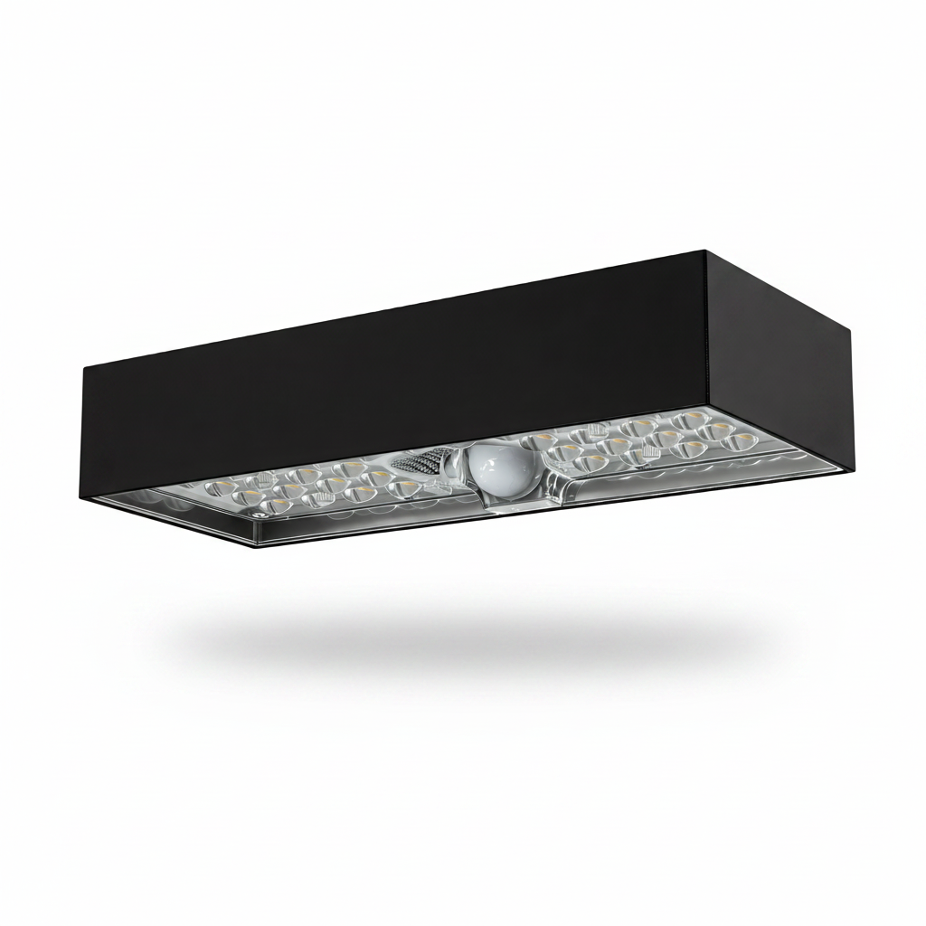 Outdoor Solar Powered LED Wall Lights IP65 Water-Resistant Garden Fence Wall Lamp With PIR Motion Sensor