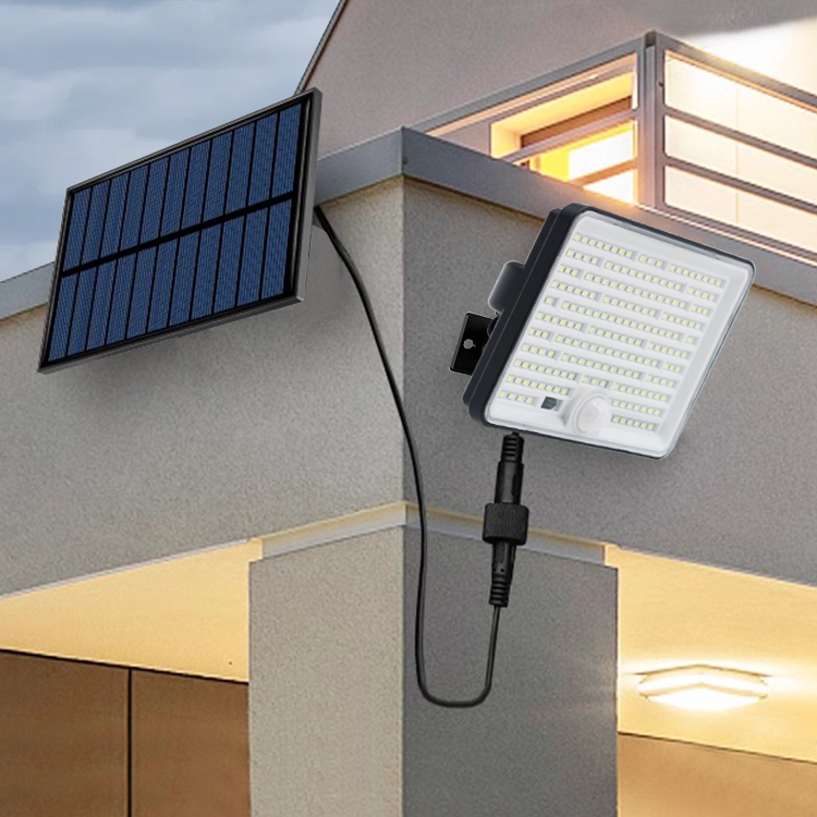 High Quality CE Certified ABS 1.5w Waterproof Outdoor Garden Separated Led Solar Sensor Light With Solar Panel