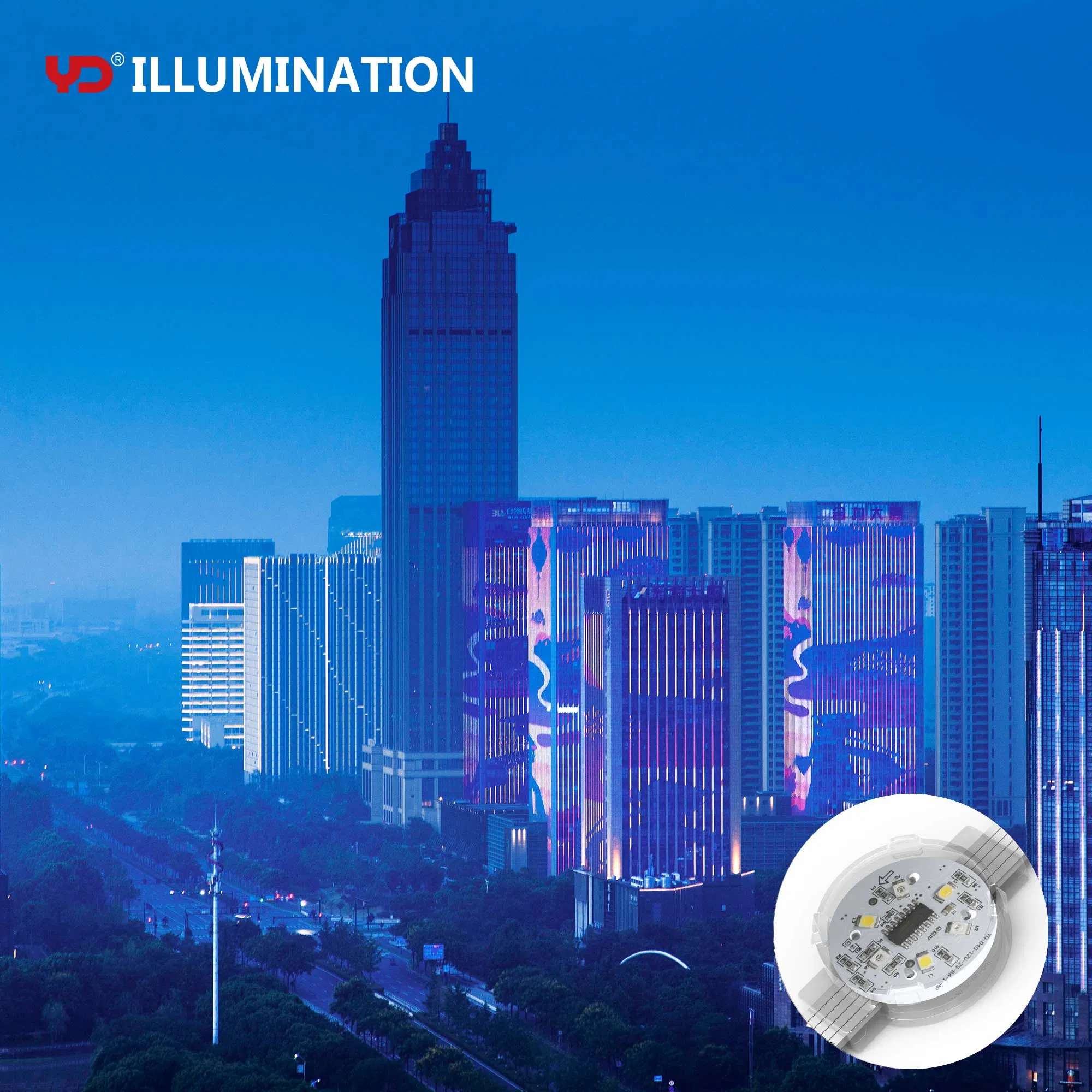 Yd Anti-UV RGBW LED Pixel 50mm Commercial Building Outdoor Lighting