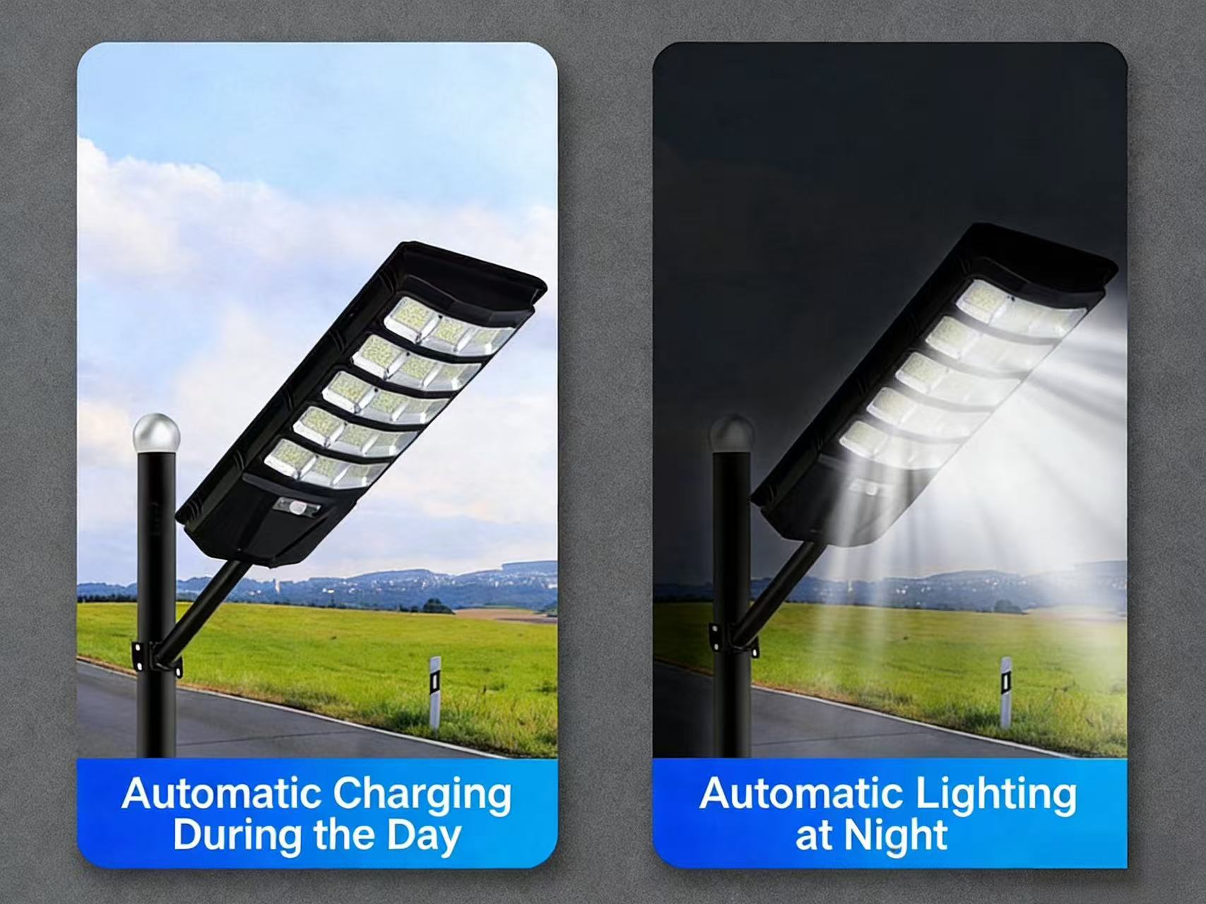 New All-in-one Solar Street Light Waterproof Human Body Induction Outdoor Light Integrated Household Courtyard Road Lighting
