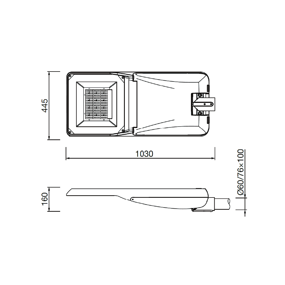 Solar street light component view