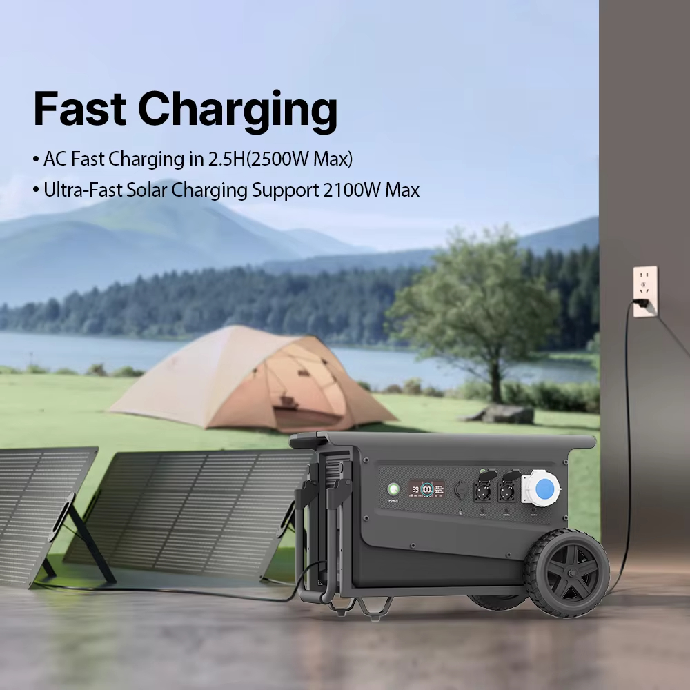 SOUOP Factory 5kw Camping Tragbare Power Station Lifepo4 Battery Portable Solar Generator Industry Waterproof Powerstation 5000w