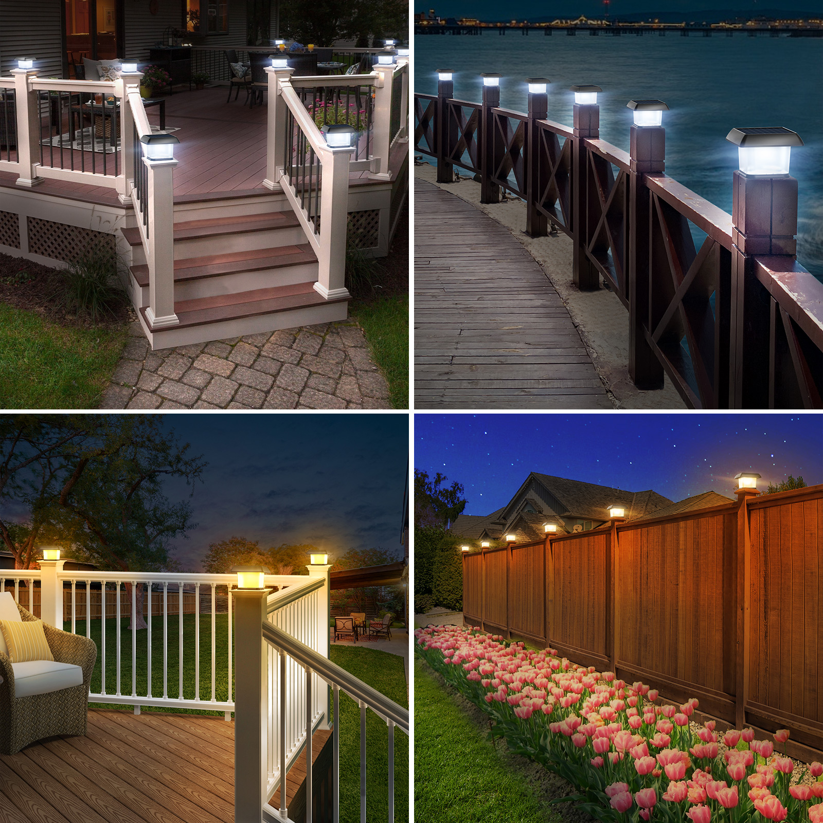 Solar Post Light Detailed Style 8