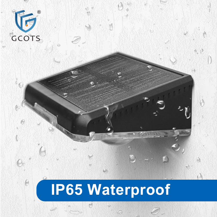 GCOTS Factory Outdoor Waterproof IP54 Rating Motion Activated Solar Wall Light for Garden Fence Wall LED Lamp Solar Powered