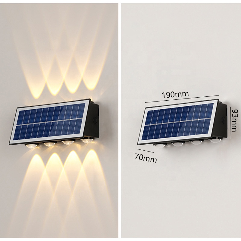 Up And Down Balacony Solar Light Decoration Led Solar Side Light Multicolour Outdoor Wall Lights Porch 6 Garden Solar Wall Lamp