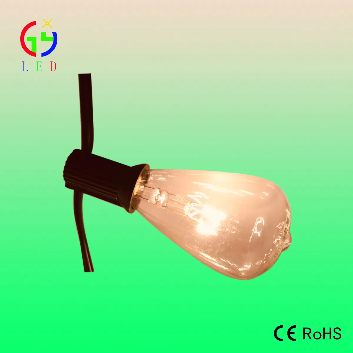 Clear St40 Old Filament Bulb String Light Commercial Grade Outdoor Lighting