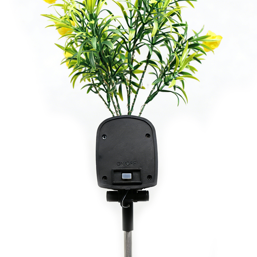 Solar-powered Gardenia Flower Lamp Outdoor LED Garden Decoration Lawn Light Spike Atmosphere Light