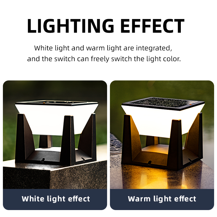 Yunduo Outdoor Solar LED Post Lights Simple Design Wholesale For Gate Pillars Driveway With Lights