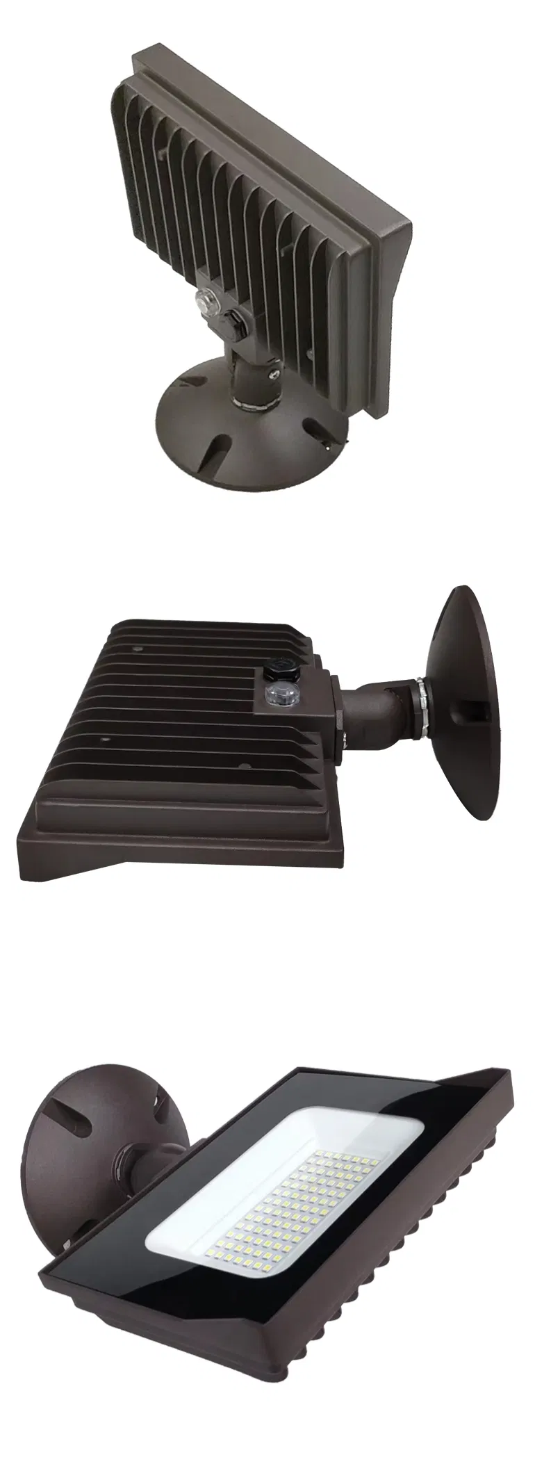20 Year Manufacturer Industrial & Commercial Flood Lighting White Finish Aluminium New Patent Knuckle Outdoor Flood Lamp